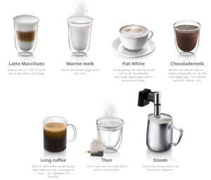 Alle koffiespecialiteiten DeLonghi PrimaDonna Elite