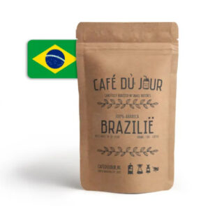 Café du Jour 100% Arabica Brazilië koffiebonen in een bruine verpakking